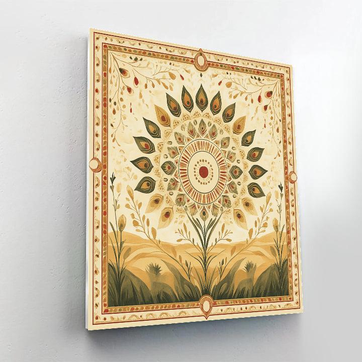 Nandalal Bose Inspired Cosmic Harvest Pattern painting number kit