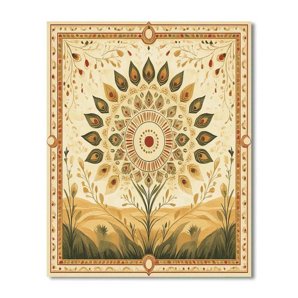 Nandalal Bose Inspired Cosmic Harvest Pattern painting number kit