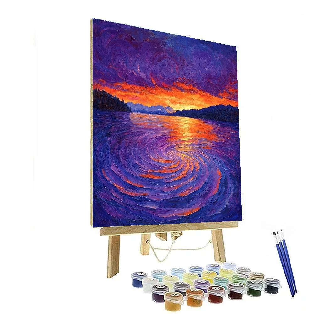 Frederick Varley Inspired Radiant Twilight Over Northern Lake Paint by numbers art