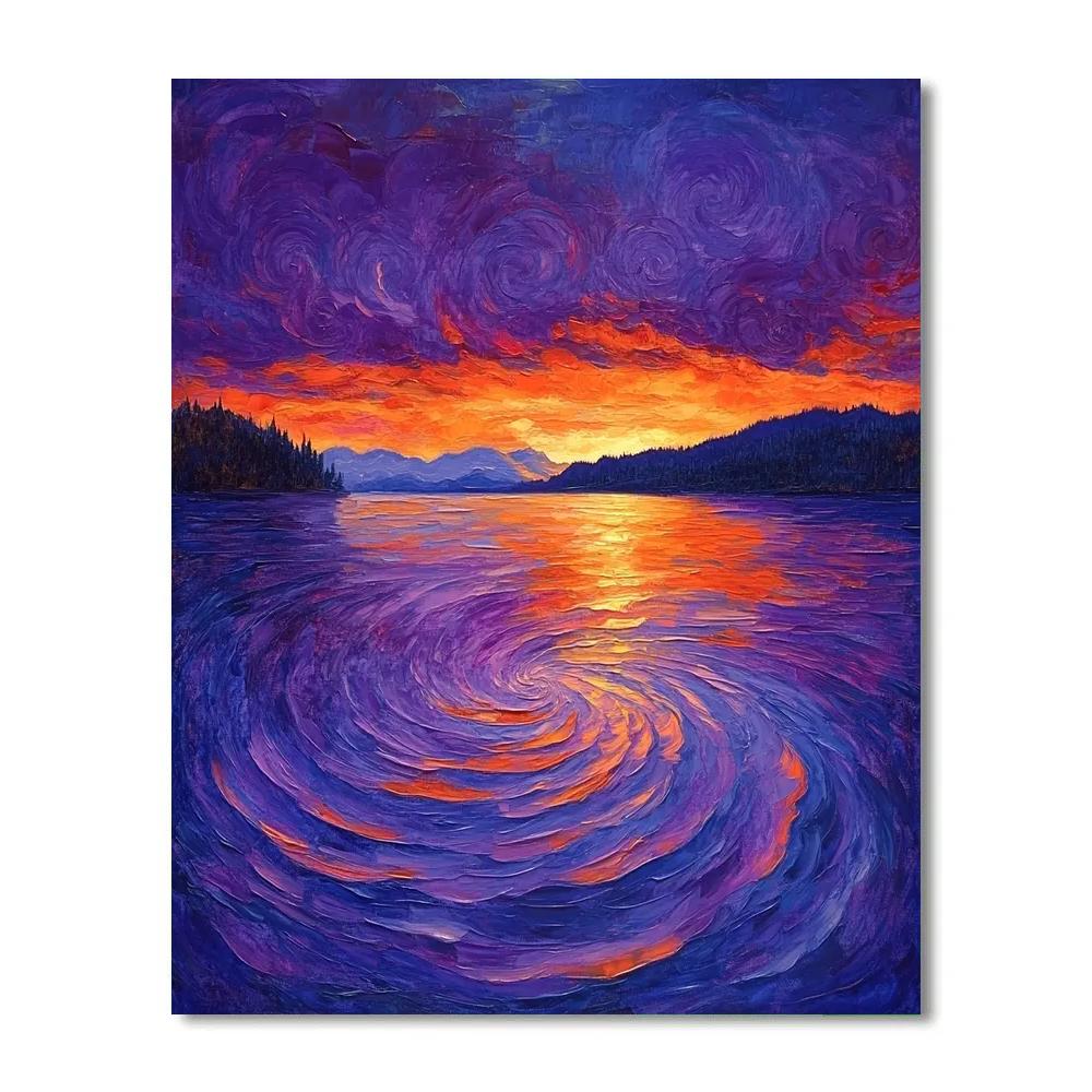 Frederick Varley Inspired Radiant Twilight Over Northern Lake Paint by numbers art