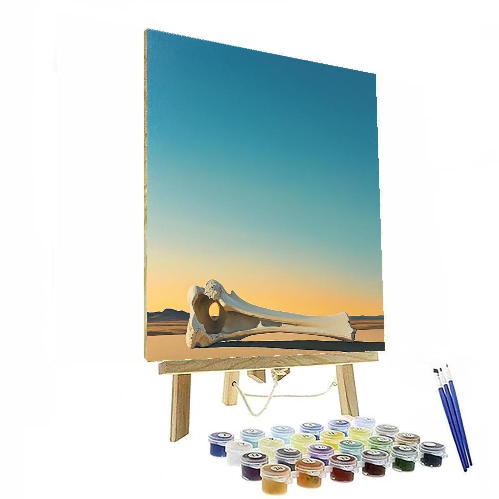 Georgia O’Keeffe Inspired Desert Bone Against Sky paint by number