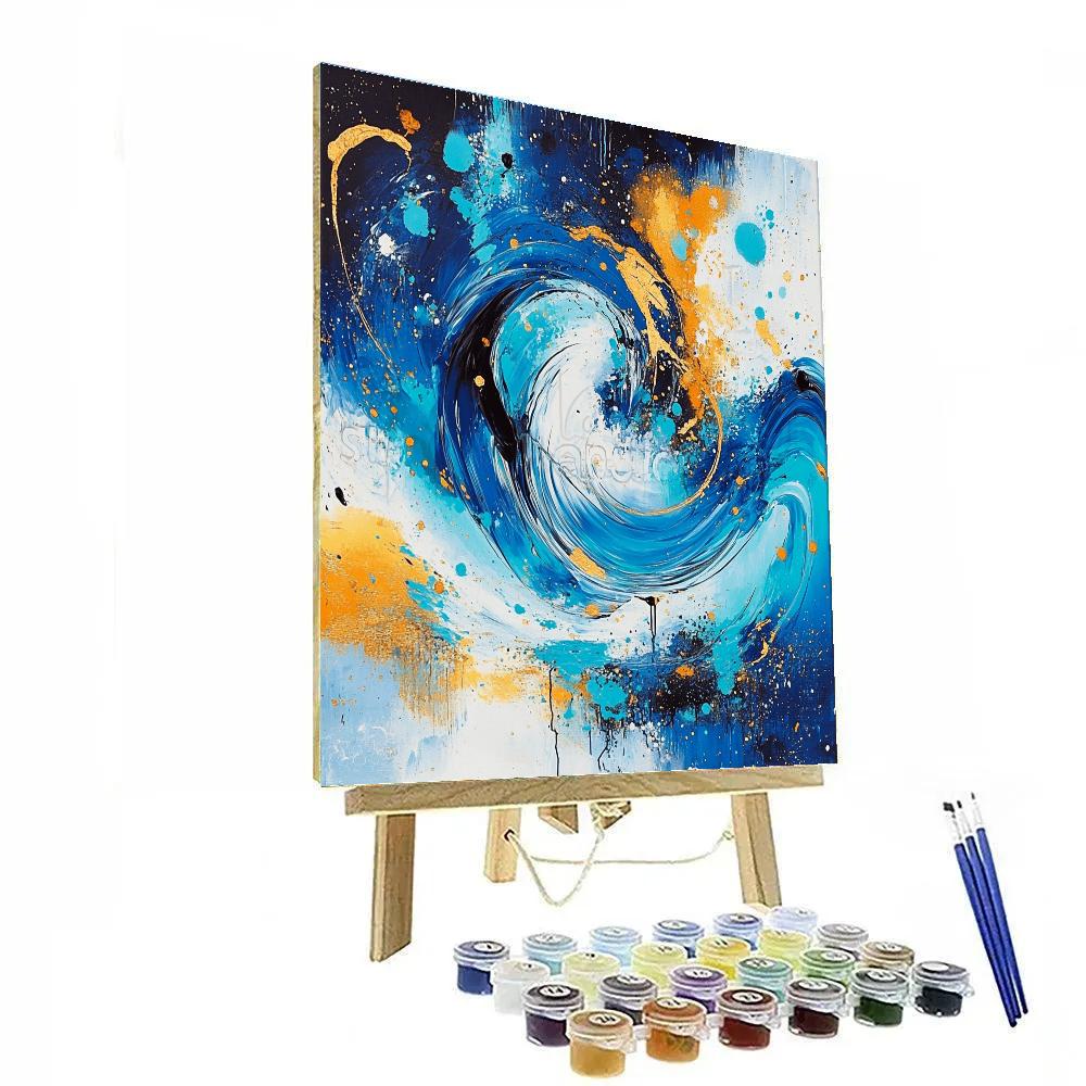 Jackson Pollock Inspired Cosmic Energy Web Painting by numbers kit