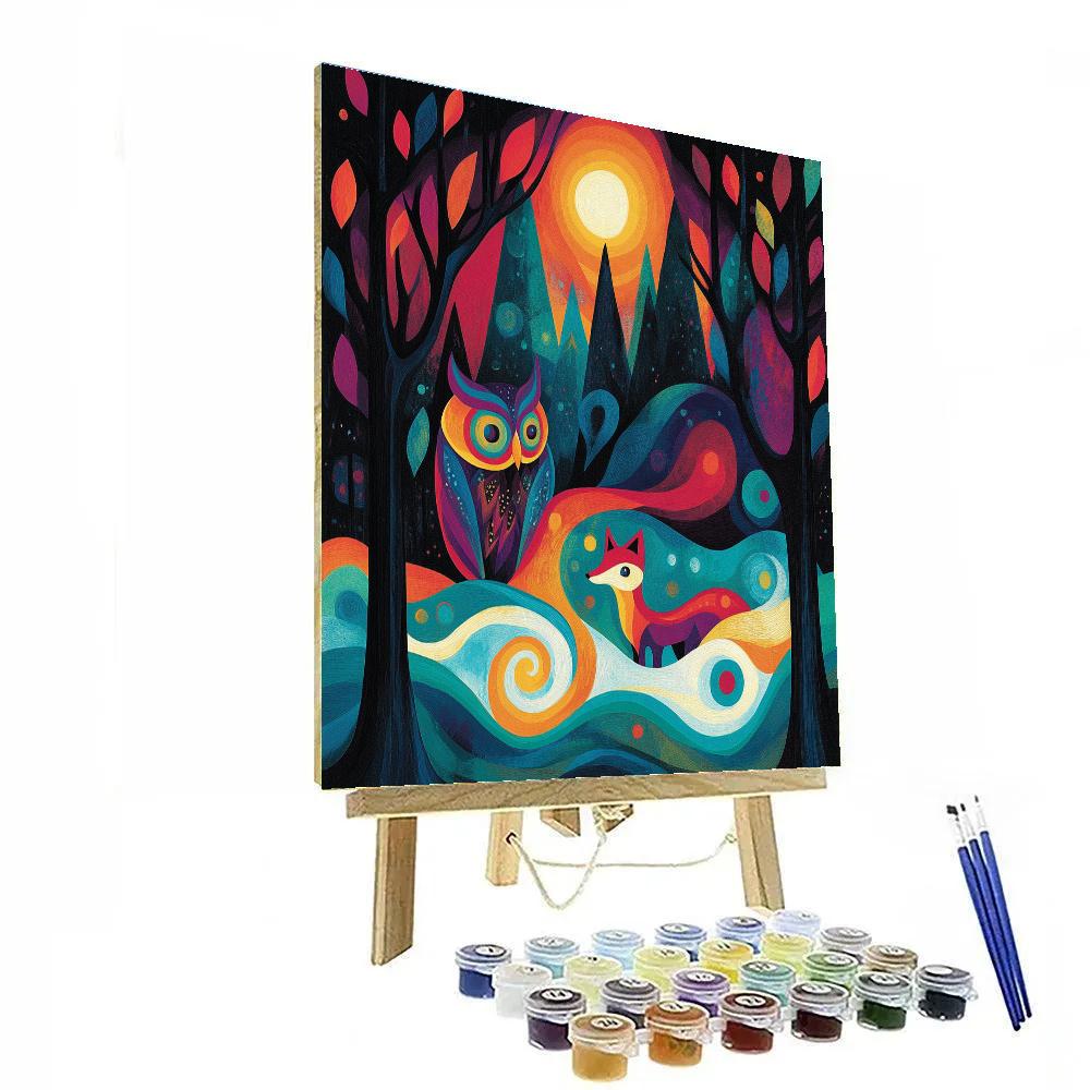 Norval Morrisseau Inspired Guardians Of The Woodland Spirits Numbered painting kits