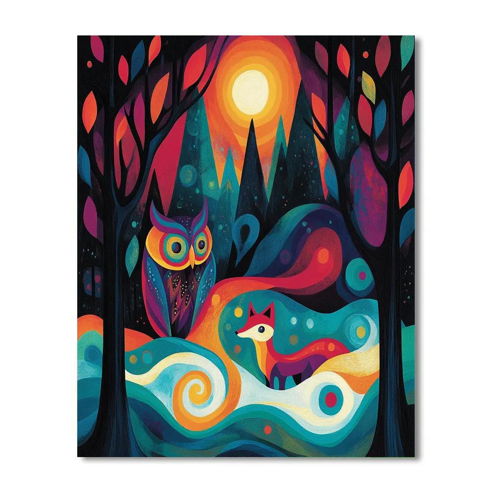 Norval Morrisseau Inspired Guardians Of The Woodland Spirits Numbered painting kits
