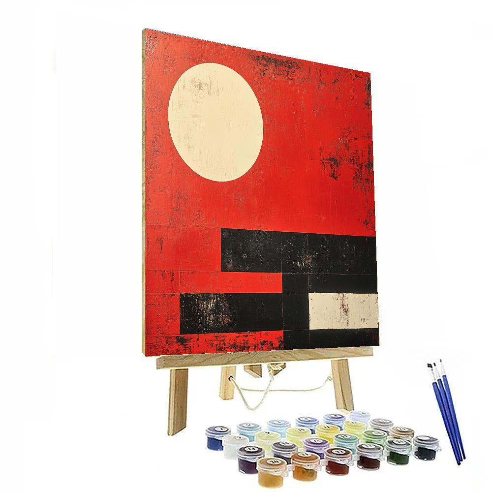 Kazimir Malevich Inspired Red Silence Paint by numbers art