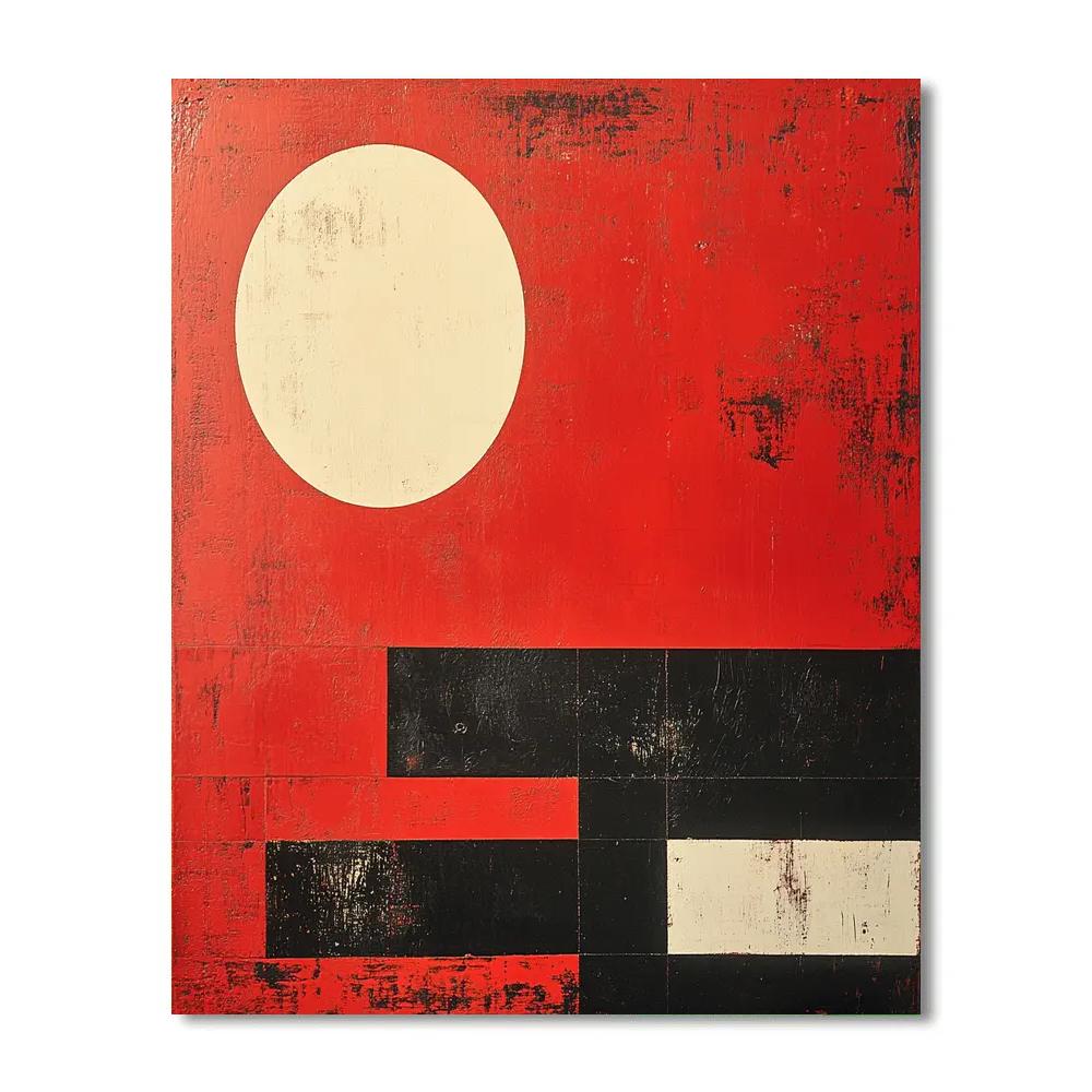 Kazimir Malevich Inspired Red Silence Paint by numbers art