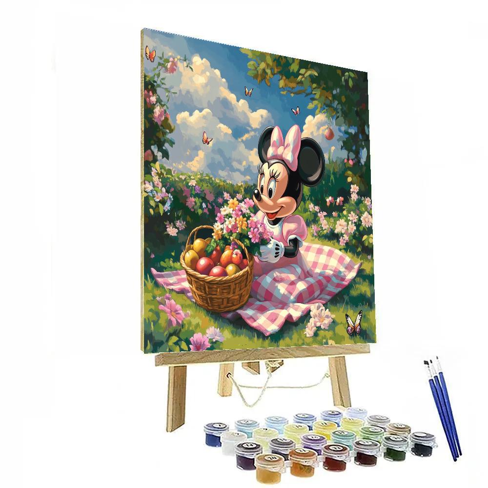 Minnie Mouse Picnic Delight Disney Inspired painting number kit