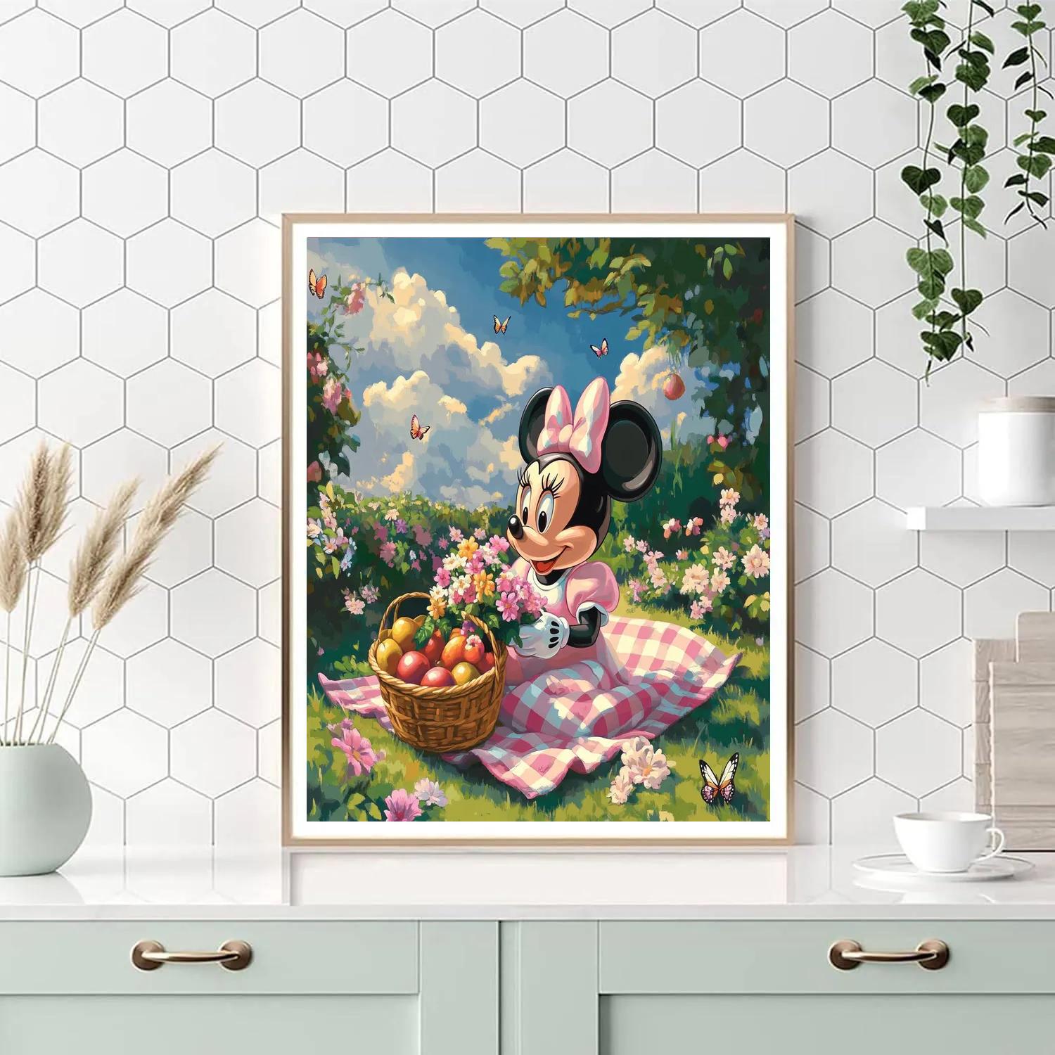 Minnie Mouse Picnic Delight Disney Inspired painting number kit