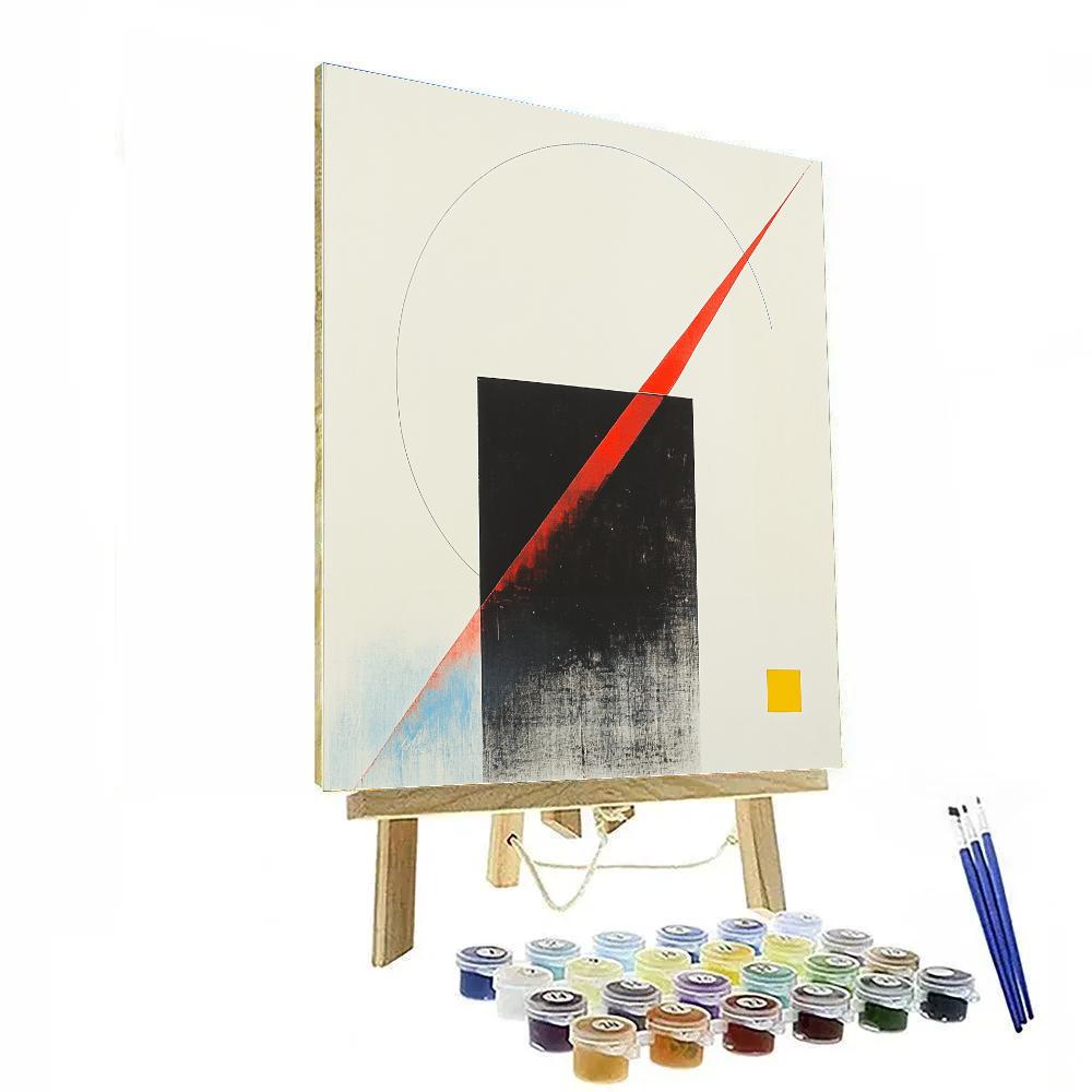 Kazimir Malevich Inspired Cosmic Suprematist Balance painting number kit