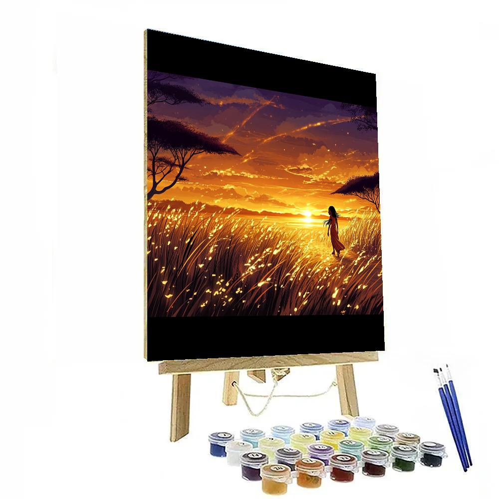 Nala Sunset Stroll Disney Inspired Paint by numbers kits
