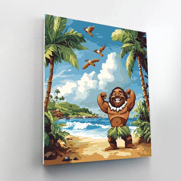 Maui Island Smile Disney Inspired Paint by numbers art