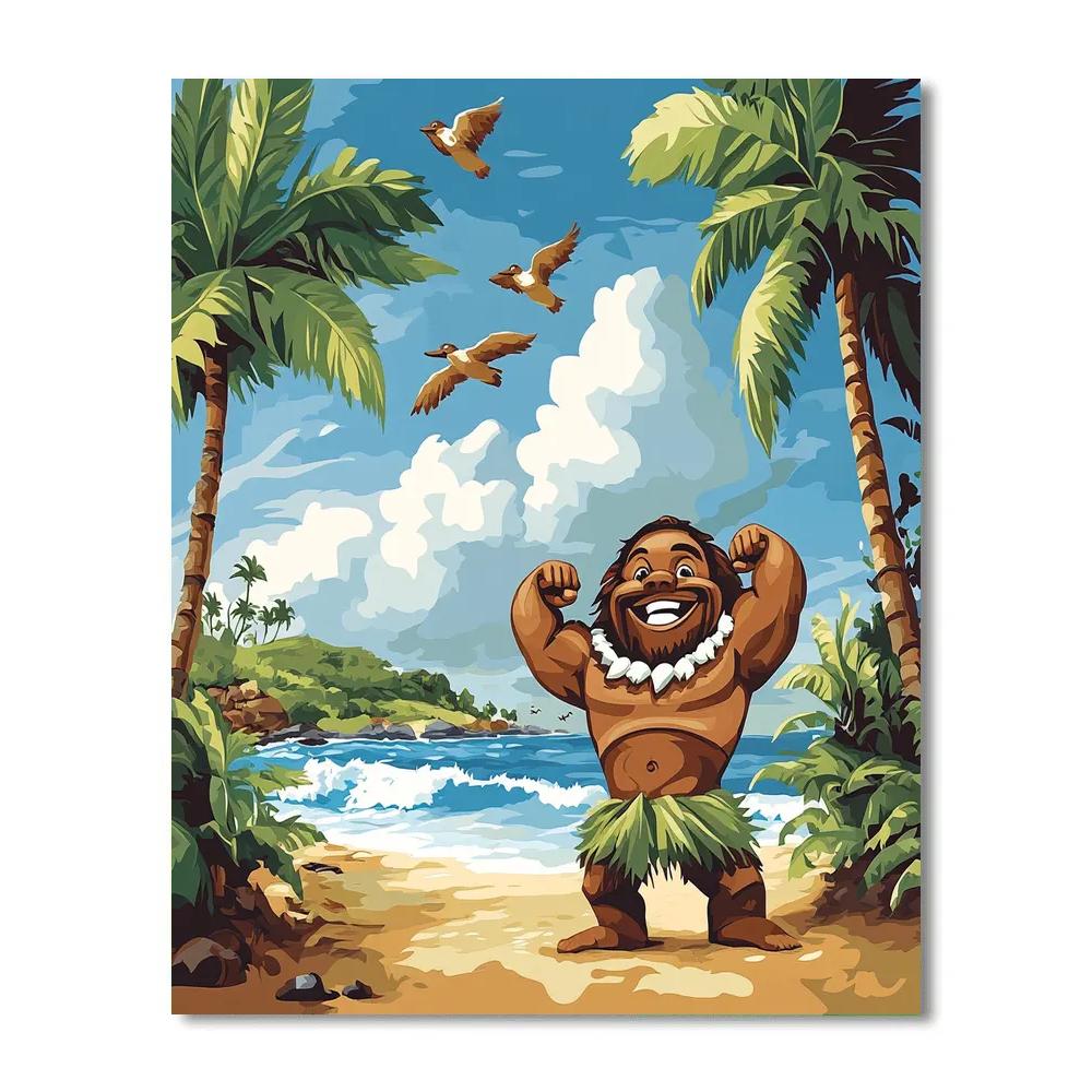 Maui Island Smile Disney Inspired Paint by numbers art
