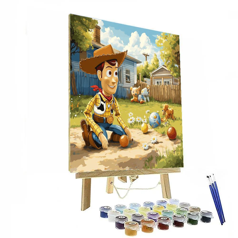 Woody Backyard Adventure Disney Inspired Paint by numbers art