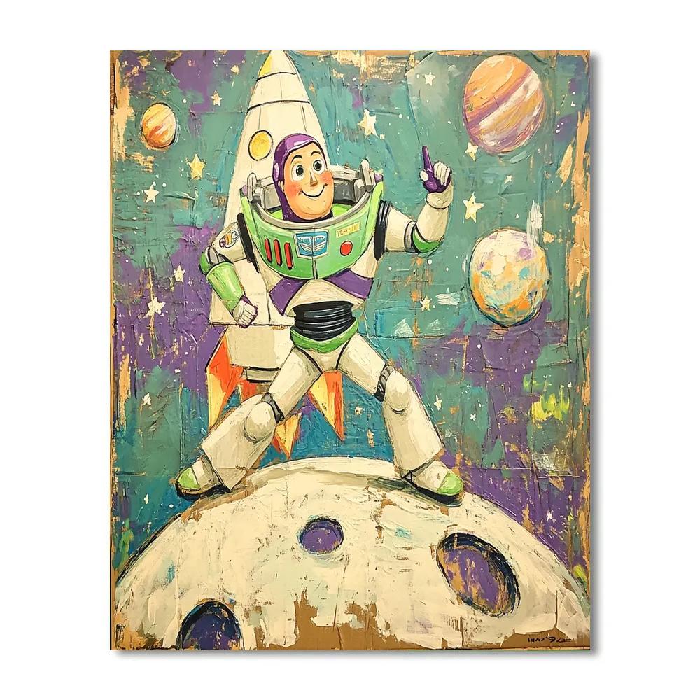 Buzz Lightyear Star Patrol Disney Inspired Painting by numbers kit