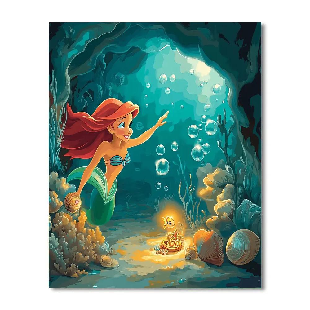 Ariel Treasure Grotto Disney Inspired Paint by numbers kits