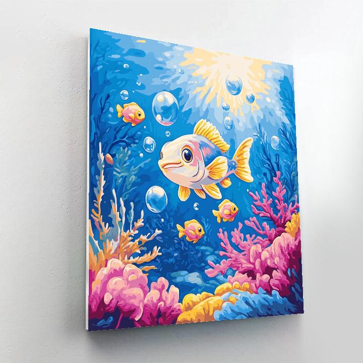 Flounder Reef Play Disney Inspired paint by number