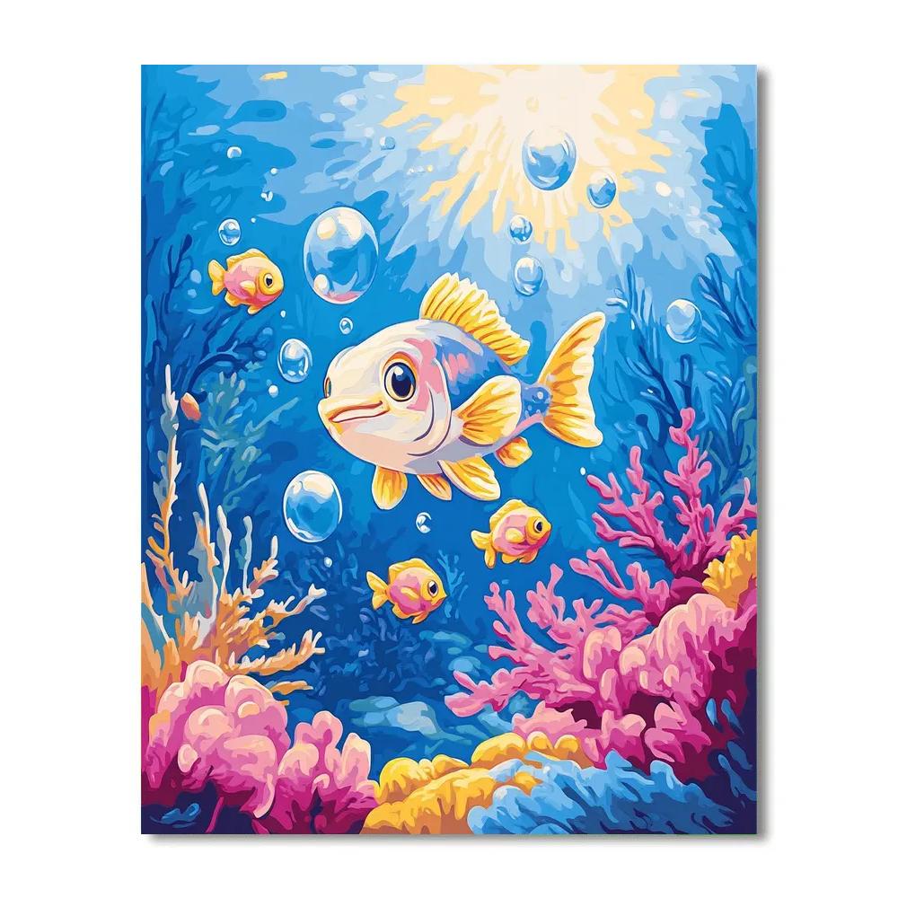 Flounder Reef Play Disney Inspired paint by number