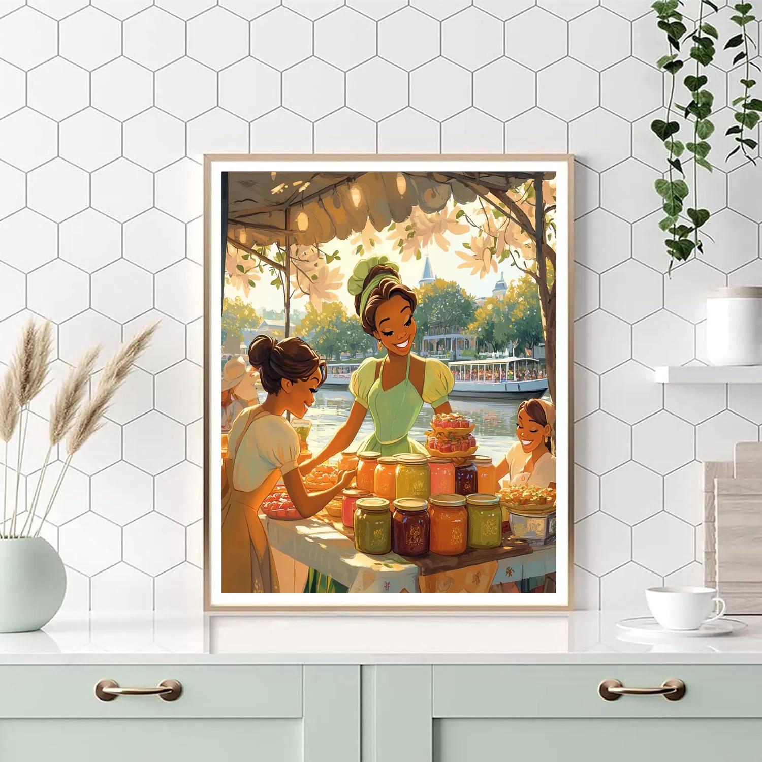 Tiana Market Dream Disney Inspired Number painting