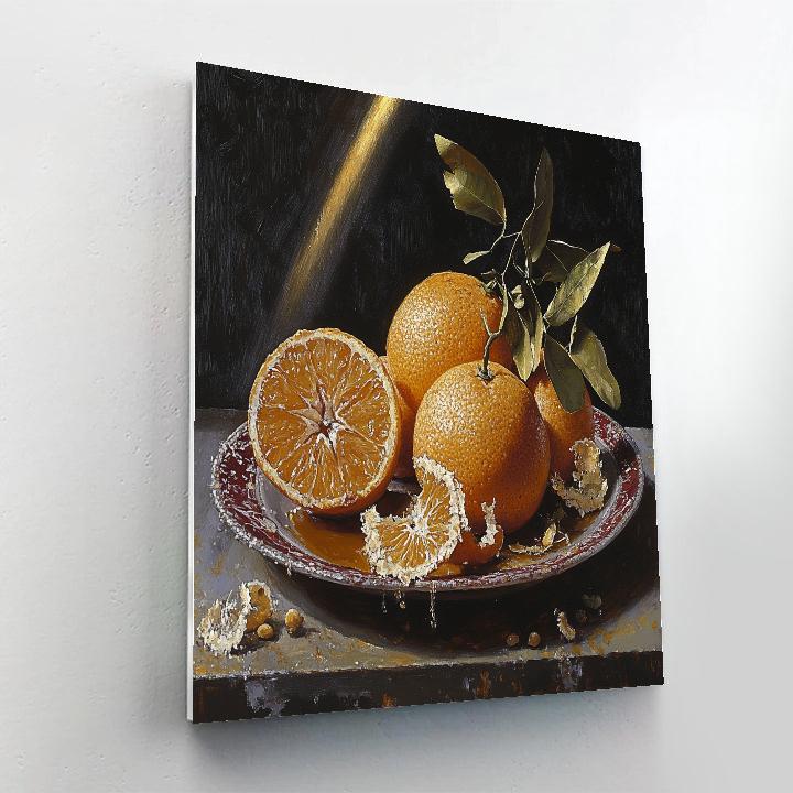 Caravaggio Inspired Overripe Citrus Tableau paint by color