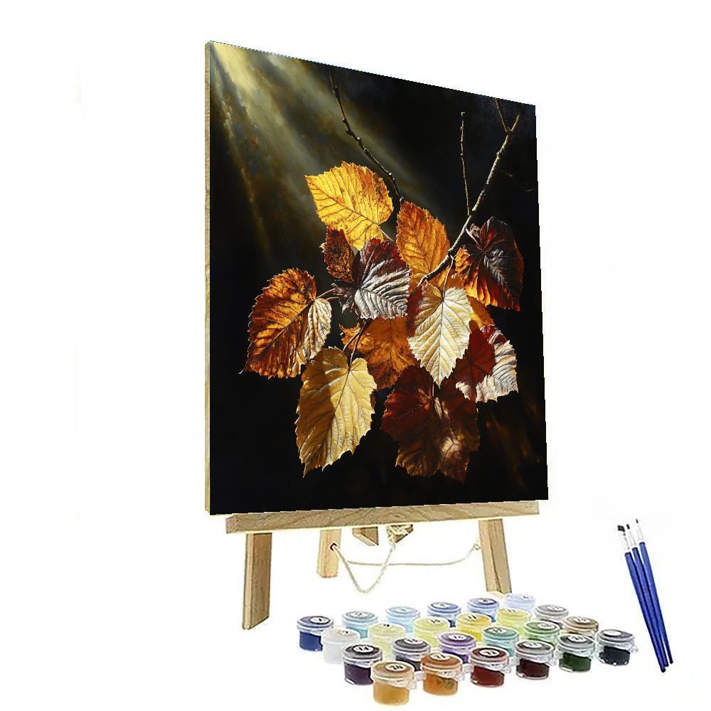 Caravaggio Inspired Withering Autumn Leaves DIY paint by numbers