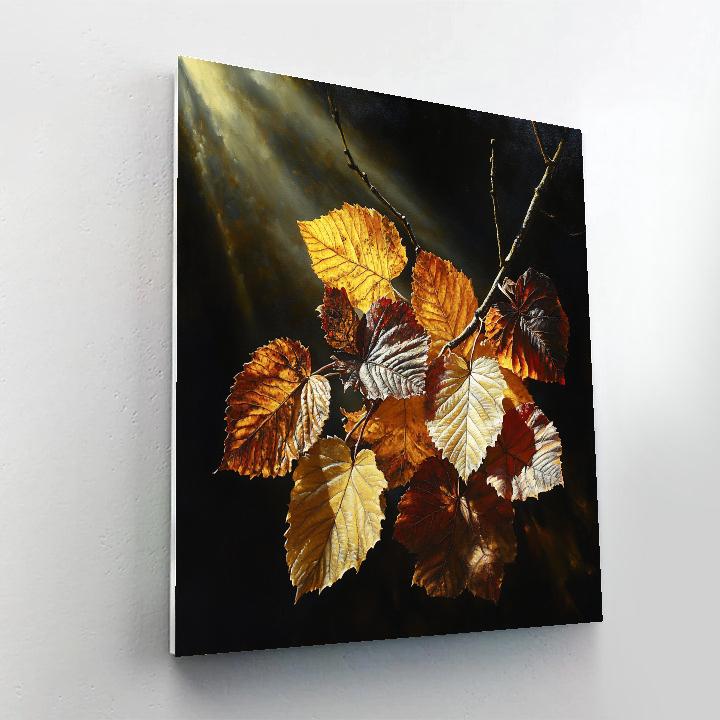 Caravaggio Inspired Withering Autumn Leaves DIY paint by numbers