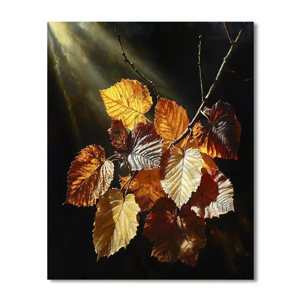 Caravaggio Inspired Withering Autumn Leaves DIY paint by numbers