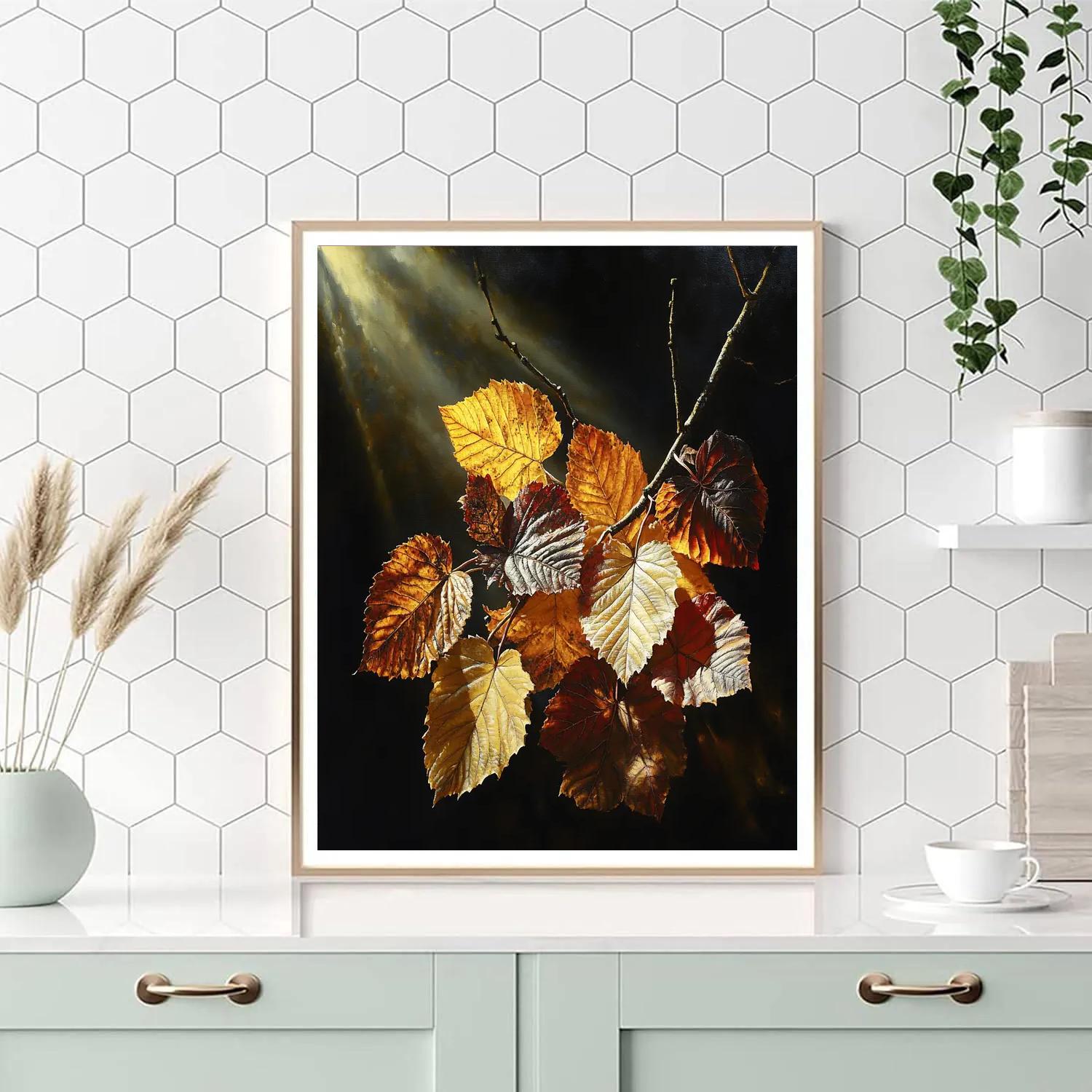 Caravaggio Inspired Withering Autumn Leaves DIY paint by numbers