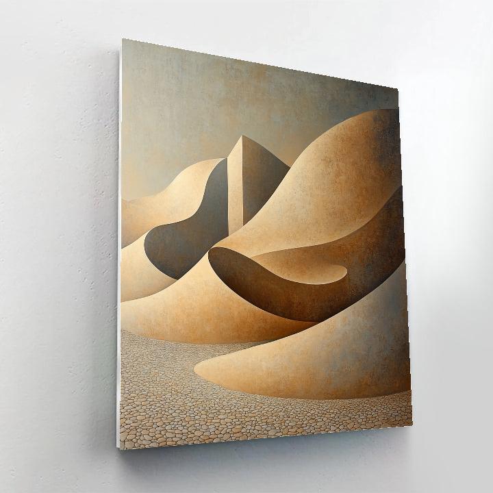 Michelangelo Inspired Rain-Sculpted Desert Dunes Painting by numbers kit