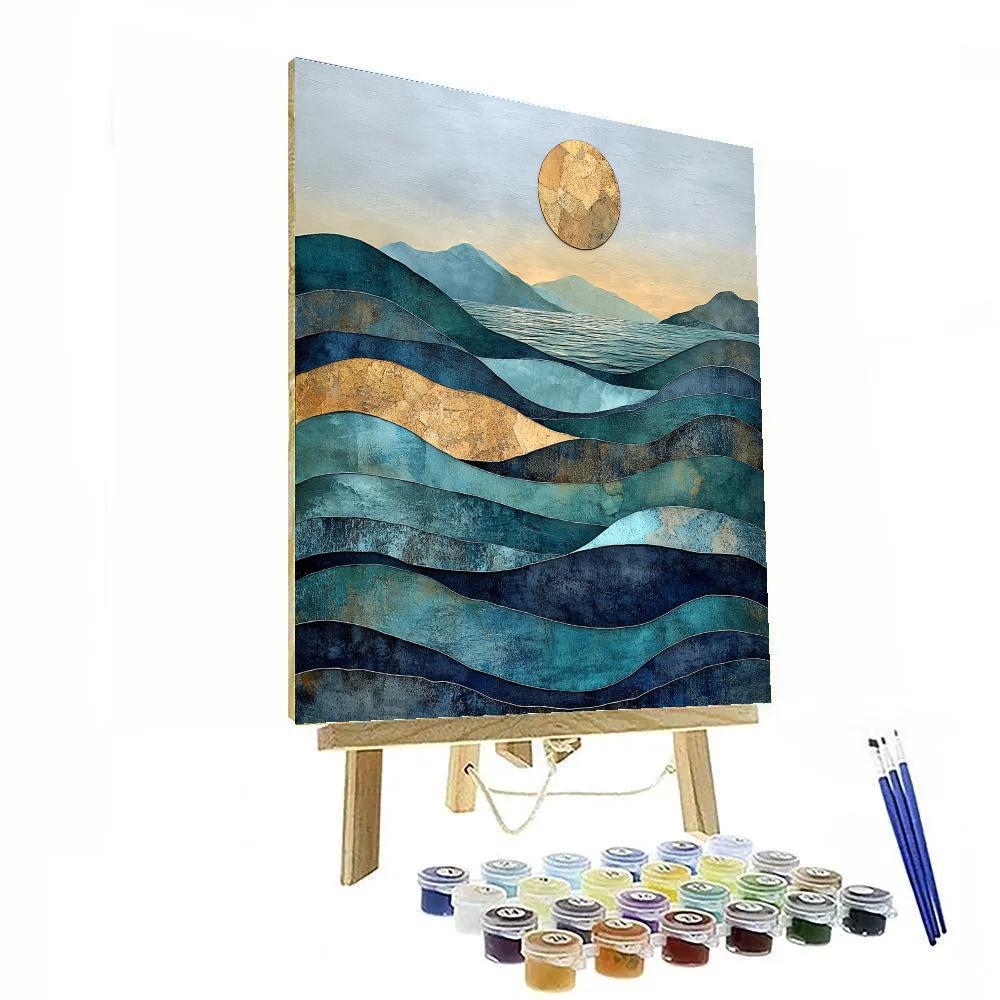 Max Ernst Inspired Dreamscape Of Mineral Oceans painting number kit