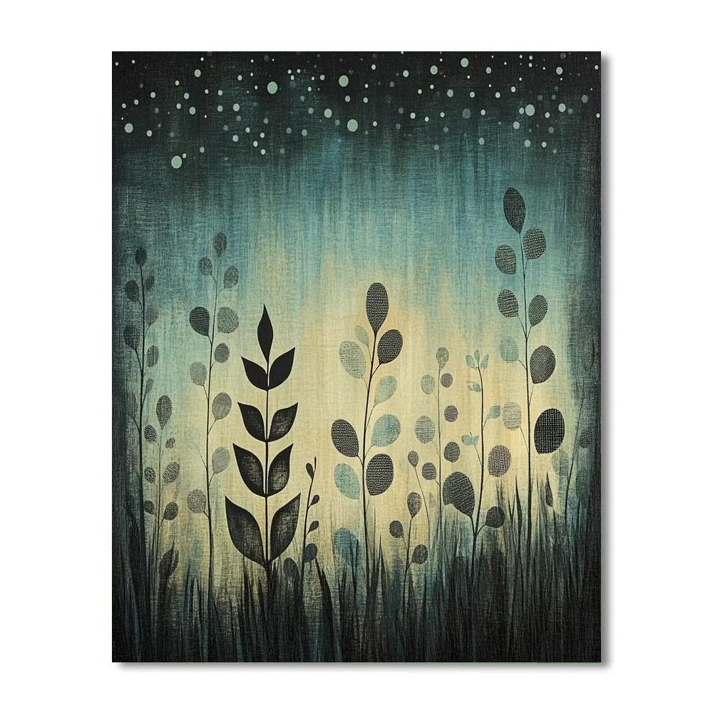 Max Ernst Inspired Botanical Night Chorus painting number kit
