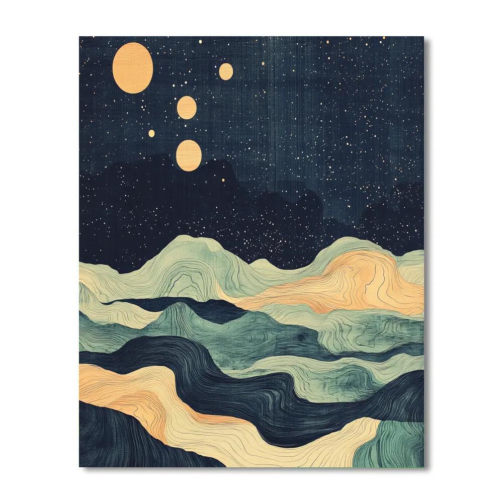 Max Ernst Inspired Celestial Cartography painting number kit