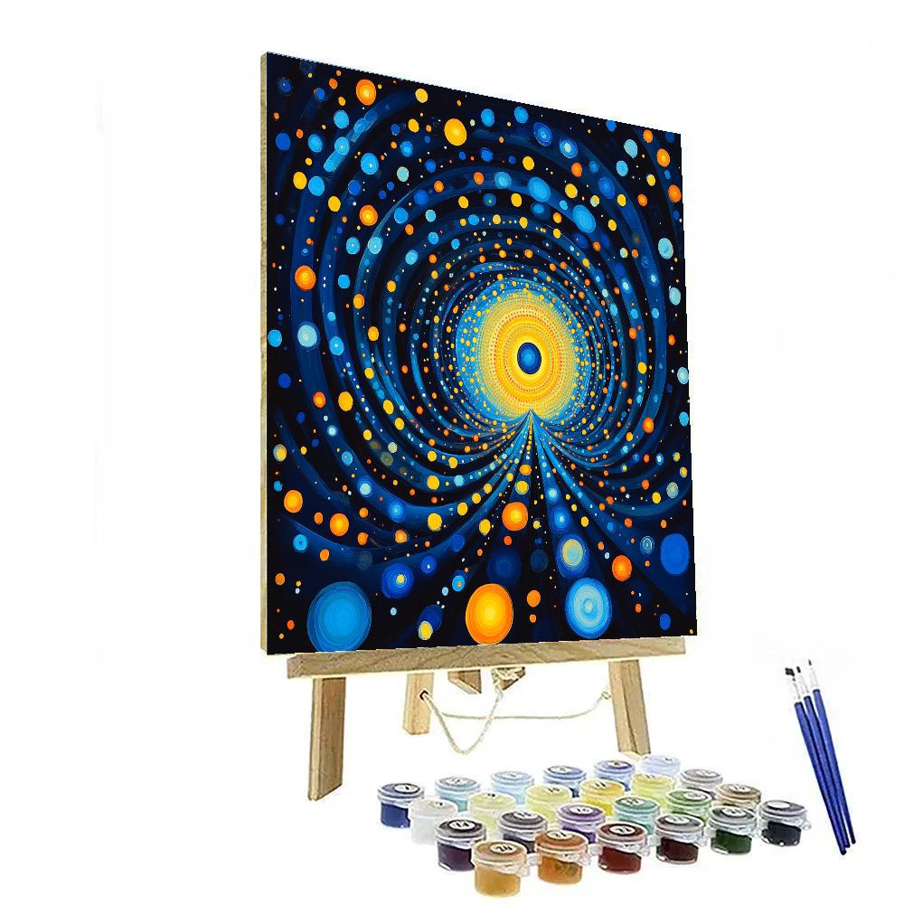 Yayoi Kusama Inspired Dots In The Cosmos DIY paint by numbers