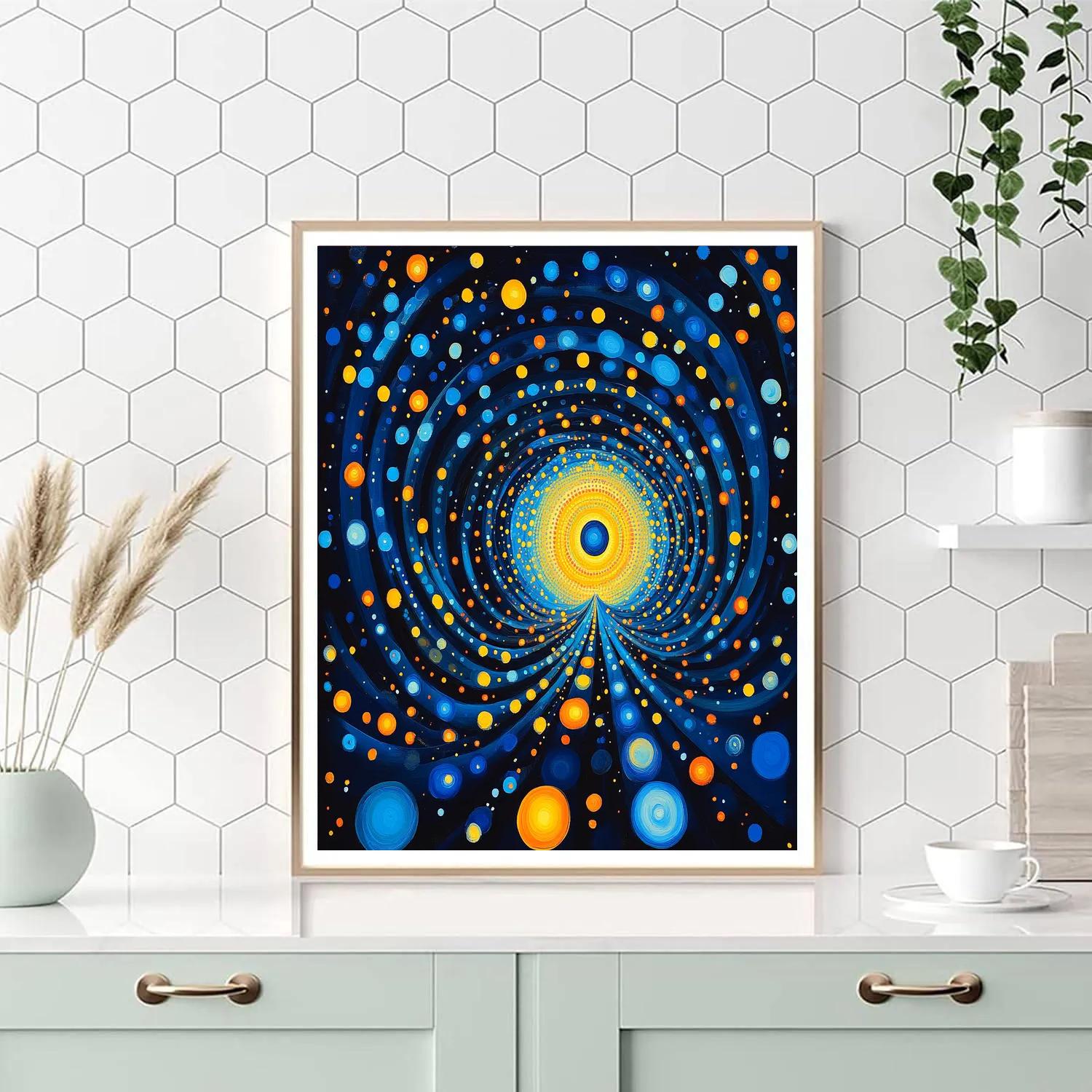 Yayoi Kusama Inspired Dots In The Cosmos DIY paint by numbers