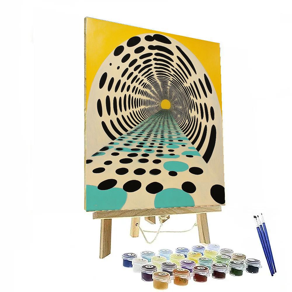 Yayoi Kusama Inspired Cosmic Loopscape paint by color