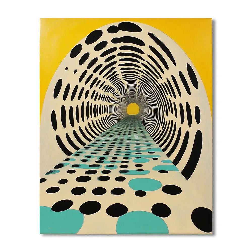 Yayoi Kusama Inspired Cosmic Loopscape paint by color
