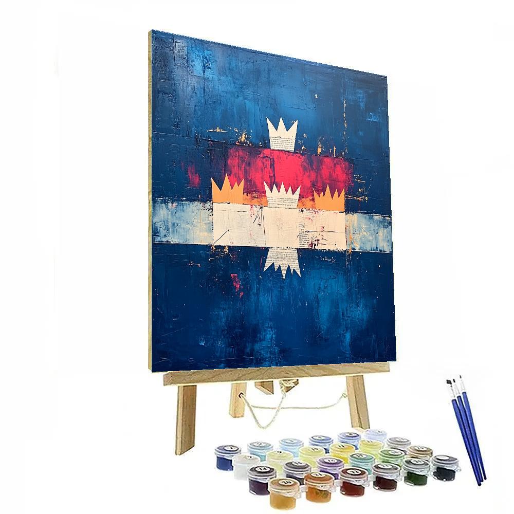 Jean-Michel Basquiat Inspired Nebula Of Fragmented Identity painting number kit