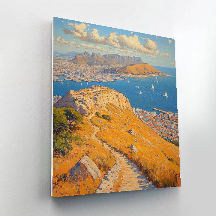 Panorama From Table Mountain View – Cape Town South Africa painting number kit