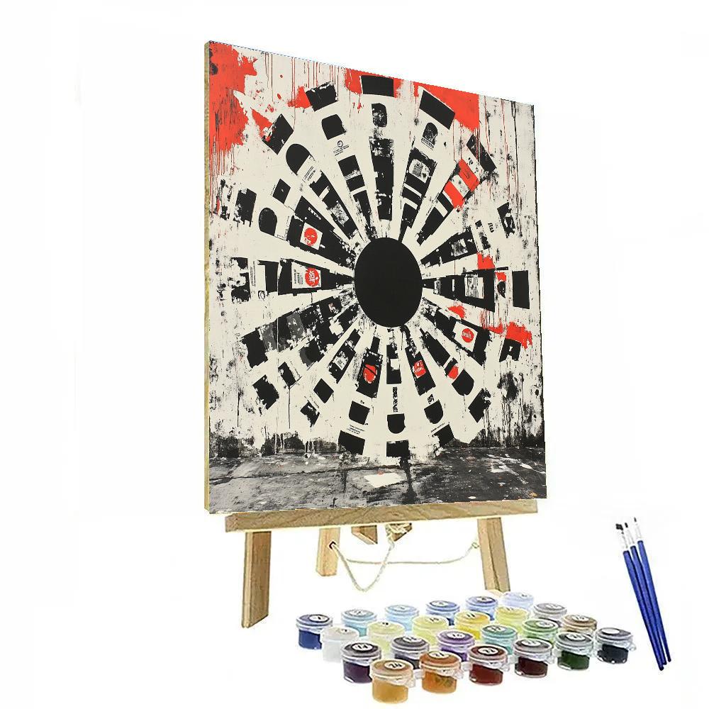 Banksy Inspired Anti Consumerism Echo Number painting