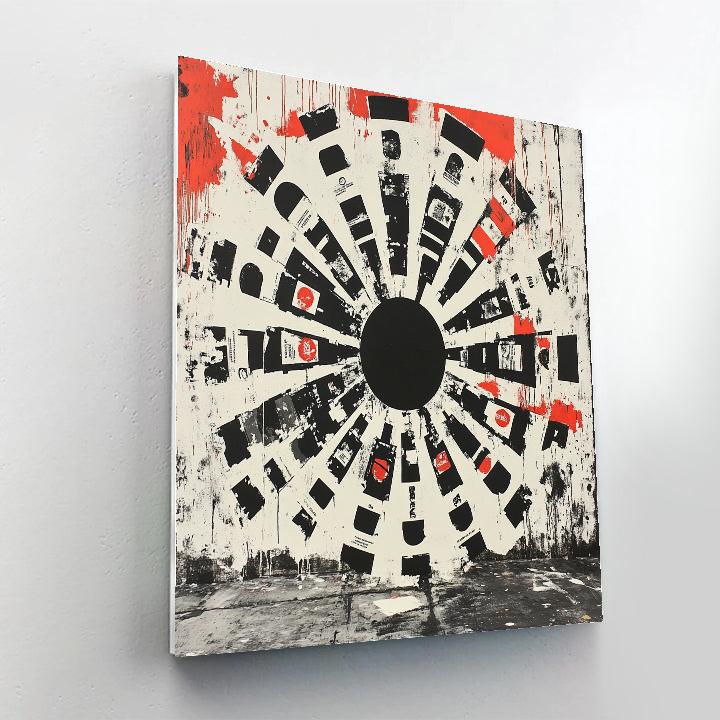 Banksy Inspired Anti Consumerism Echo Number painting