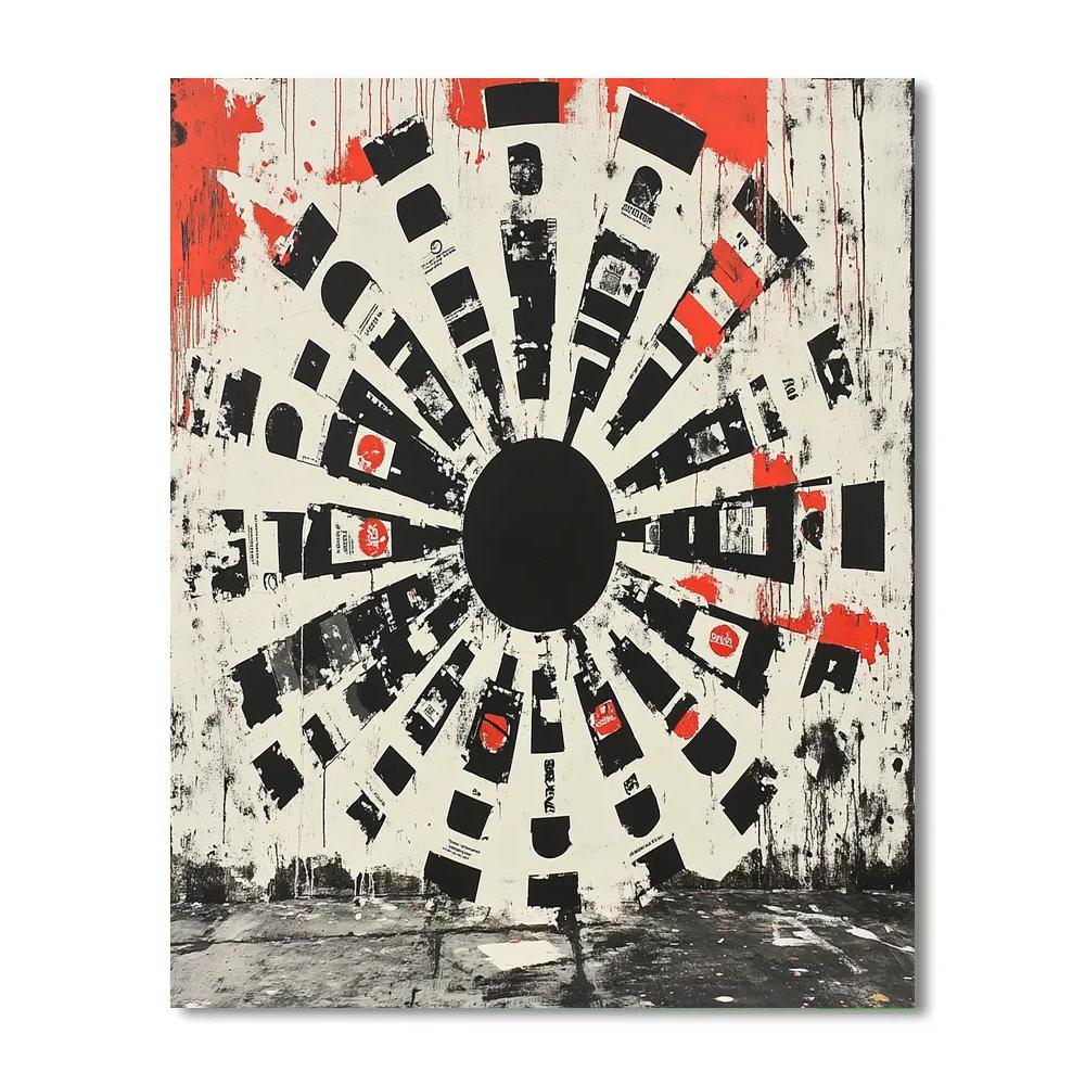 Banksy Inspired Anti Consumerism Echo Number painting