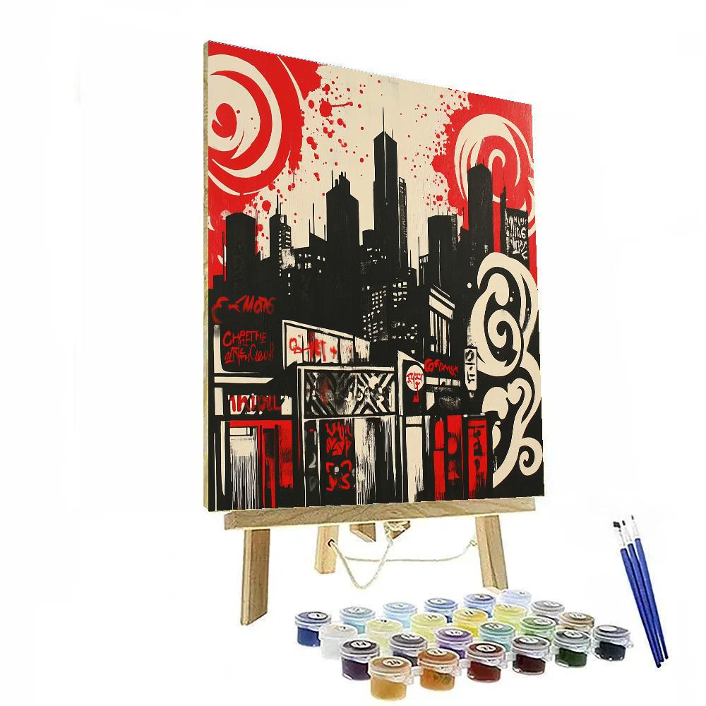 Banksy Inspired Urban Disillusionment paint by color