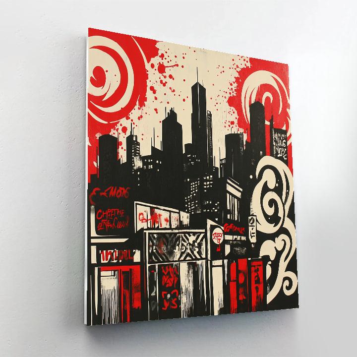 Banksy Inspired Urban Disillusionment paint by color