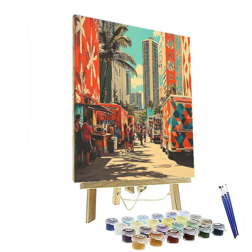 Kakaako Street Art District – Honolulu United States Number painting