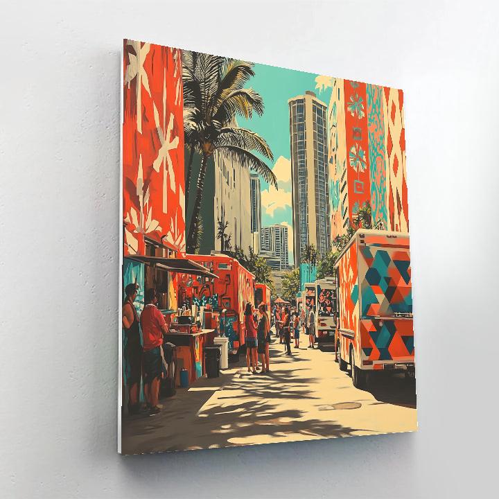 Kakaako Street Art District – Honolulu United States Number painting