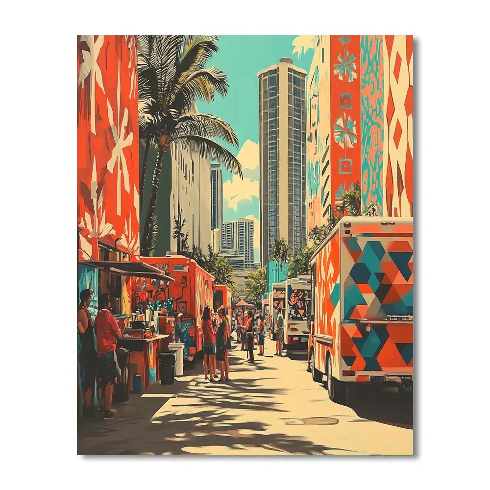 Kakaako Street Art District – Honolulu United States Number painting