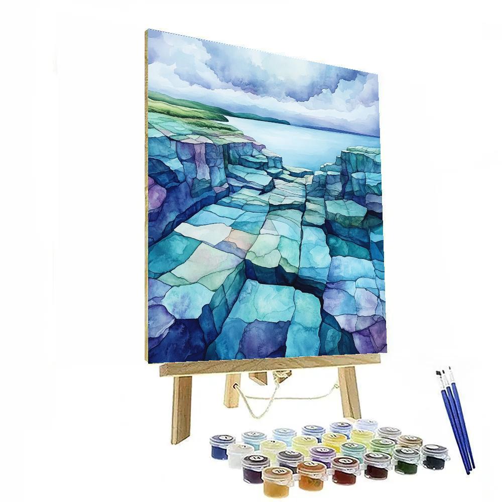 Franklin Carmichael Inspired Rocky Shoreline Under Vast Sky paint by numbers