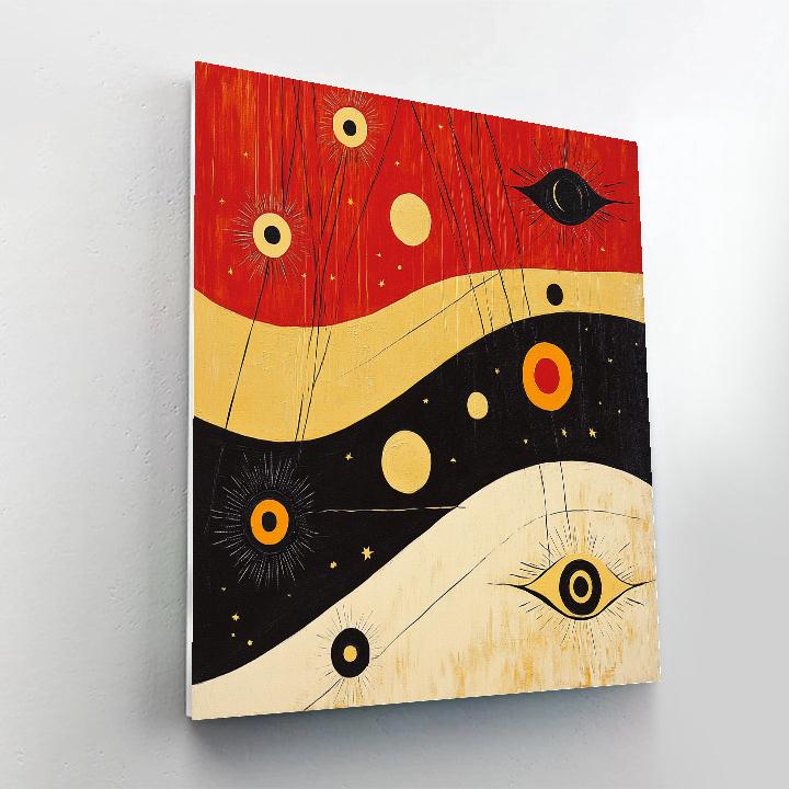 Joan Miró Inspired Dreamscape Of Stars paint by numbers