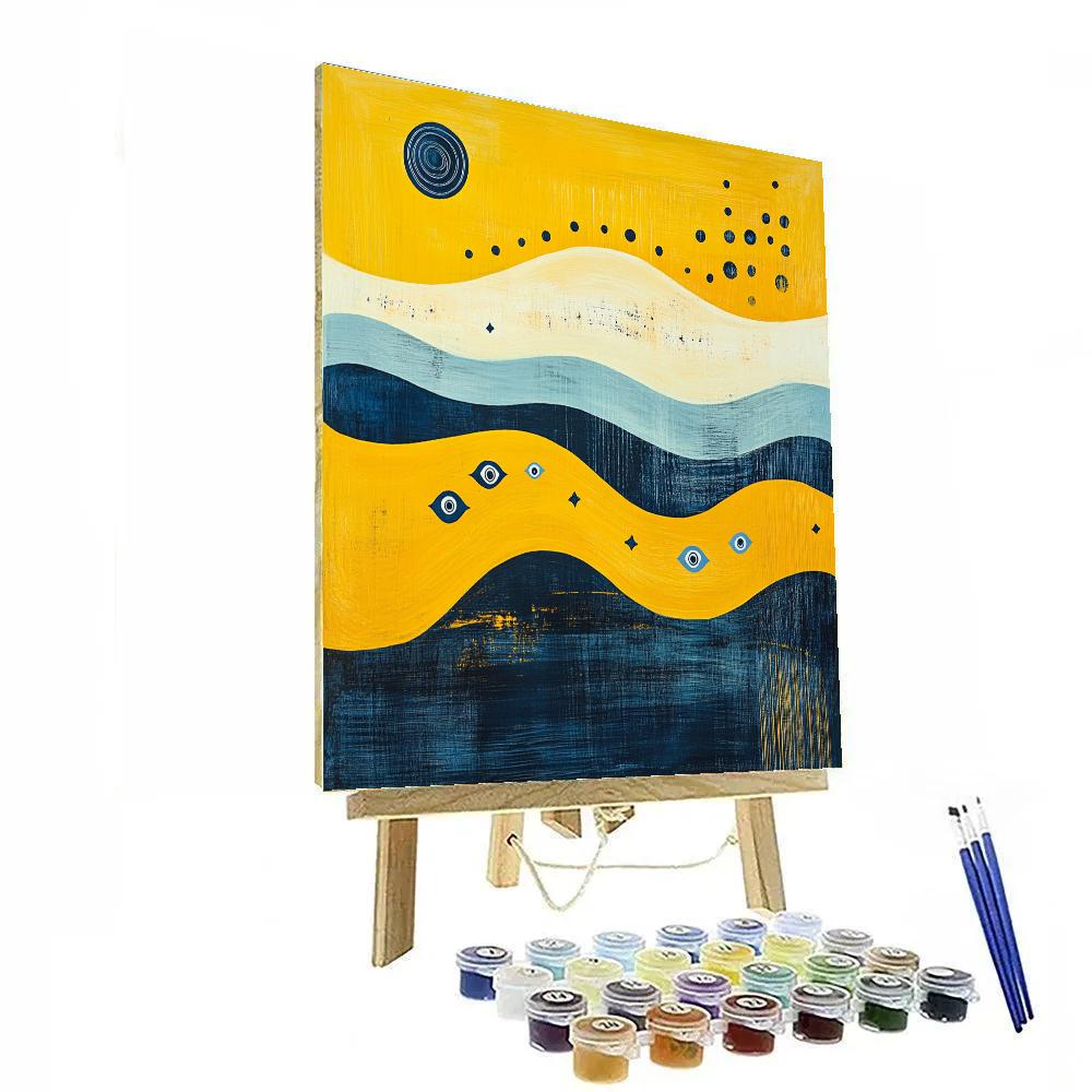 Joan Miró Inspired Harmony Of Abstract Seas Paint by numbers kits