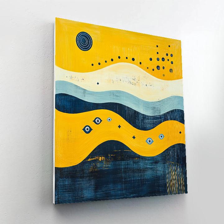 Joan Miró Inspired Harmony Of Abstract Seas Paint by numbers kits