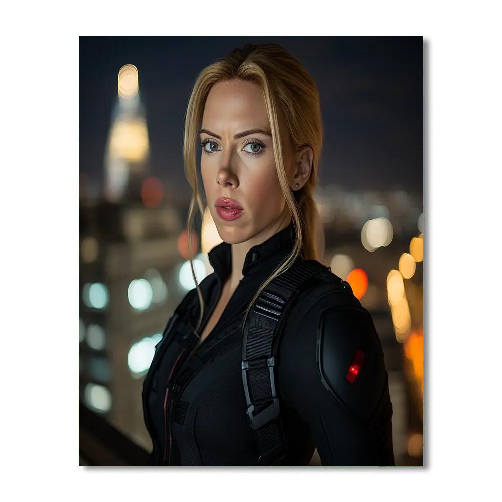 Scarlett Johansson: Echoes Of The Black Widows Silence Painting by numbers kit